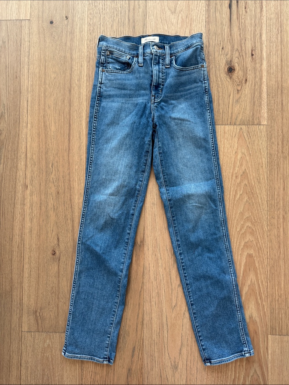 Madewell High Rise Roadtripper Stovepipe 24 Tall Medium Wash Womens Denim Jeans